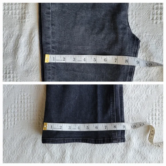 Denim Forum The Twiggy High Rise Flare 28L High-Waisted Flared Jeans- Black - Picture 10 of 12